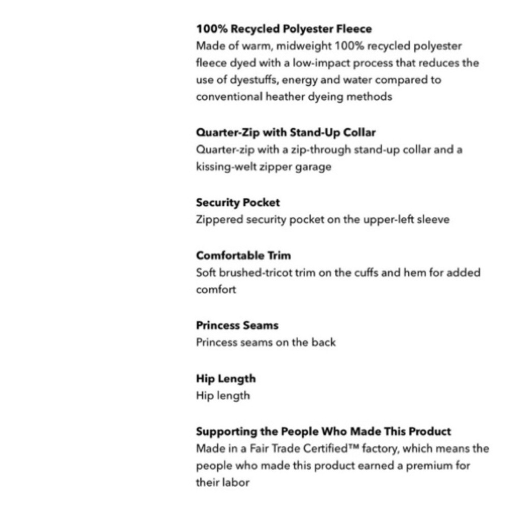 Patagonia 1/4 Zip Better Sweater Pullover Fleece Mid Weight Outdoor Jacket S REI - Picture 8 of 11